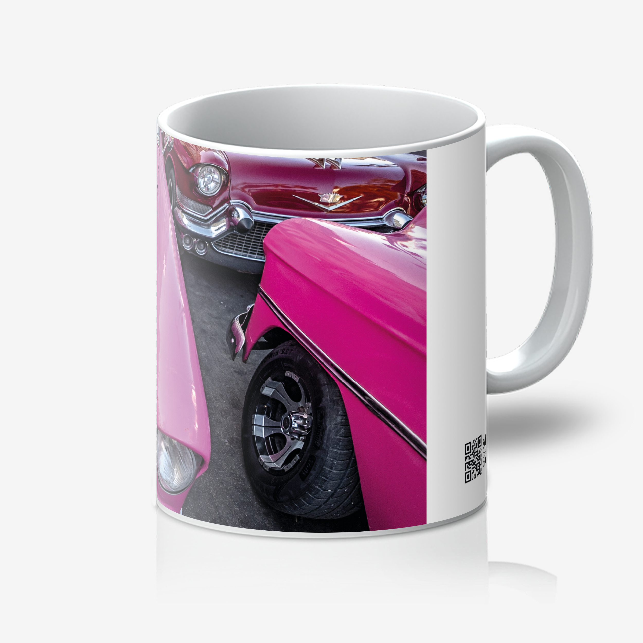 Taza Blanca "Pink Flamingo"