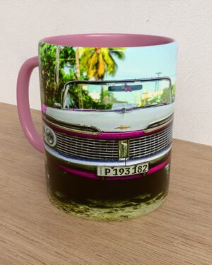 Taza con asa e interior de color Rosa "Impala 59"