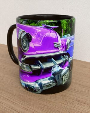 Taza con asa e interior de color Negro "Waitinglist"