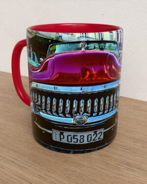 Taza con asa e interior de color Rojo "Buick 53"