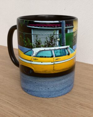 Taza con asa e interior de color Negro "Fury 59"