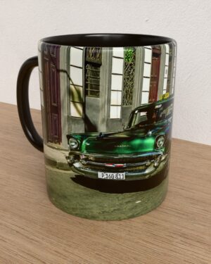 Taza con asa e interior de color Negro "The Hot One"