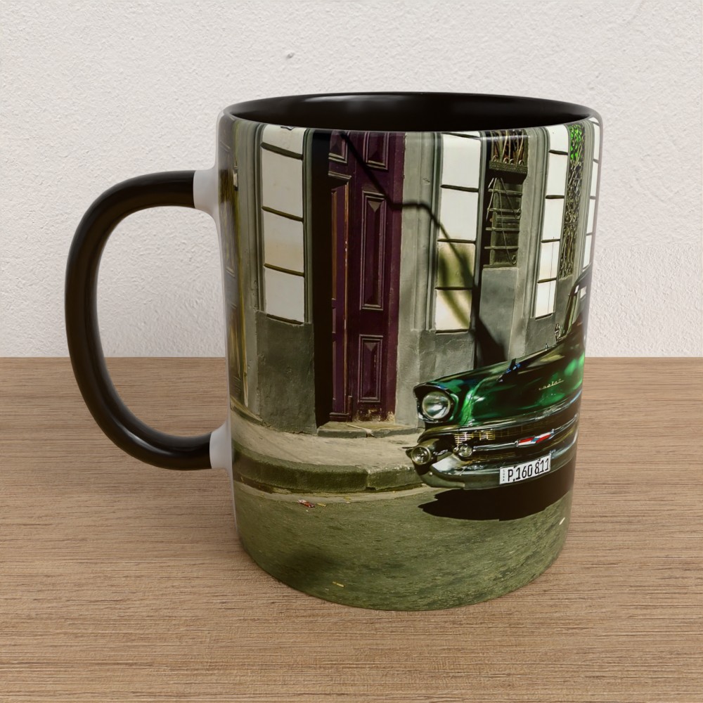 Taza con asa e interior de color Negro "The Hot One"