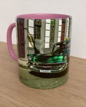 Taza con asa e interior de color Rosa "The Hot One"