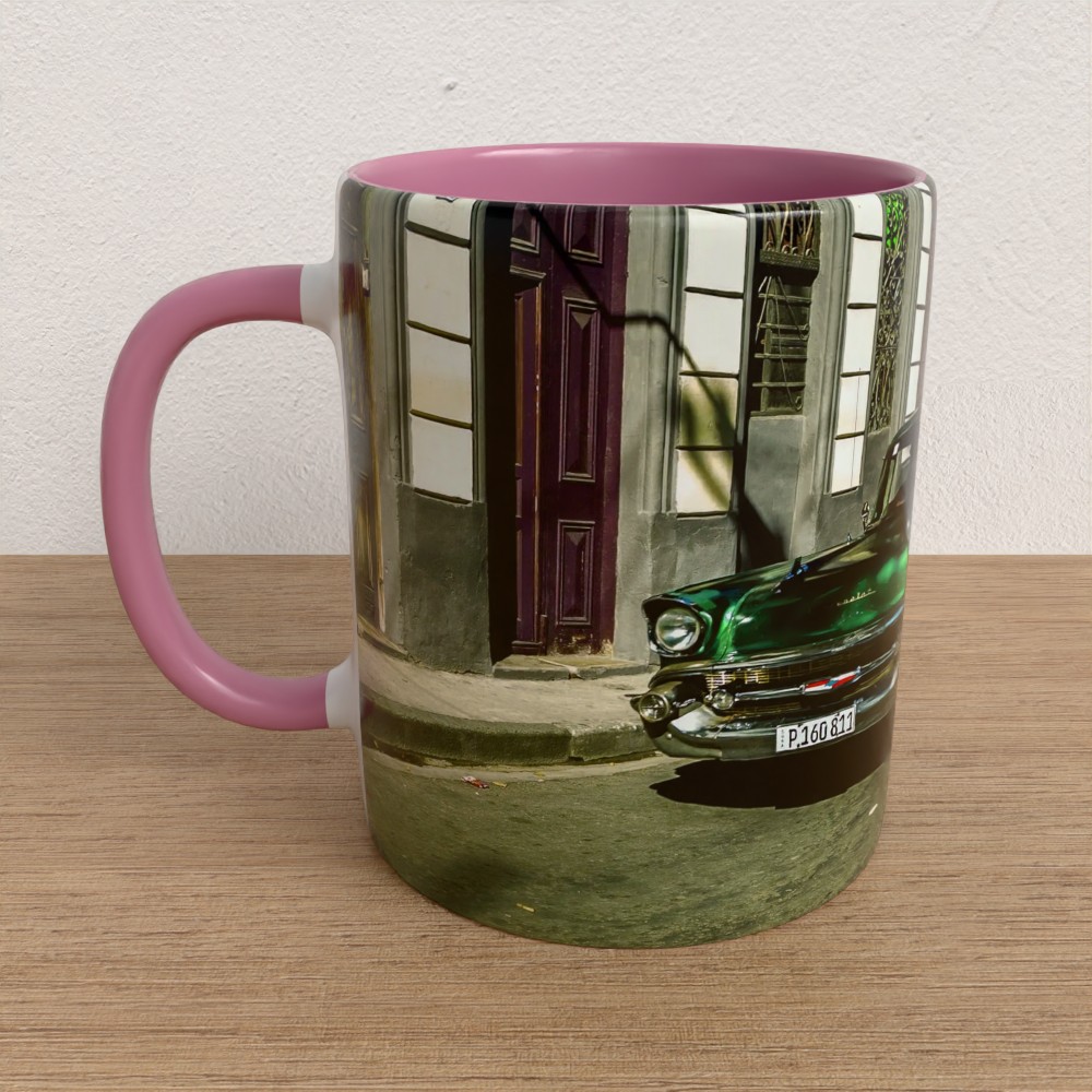 Taza con asa e interior de color Rosa "The Hot One"