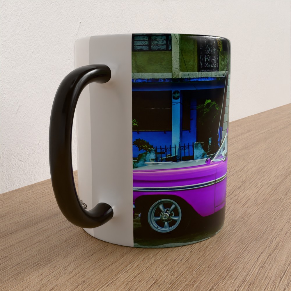 Taza con asa e interior de color Negro "Impala Side" - Imagen 3