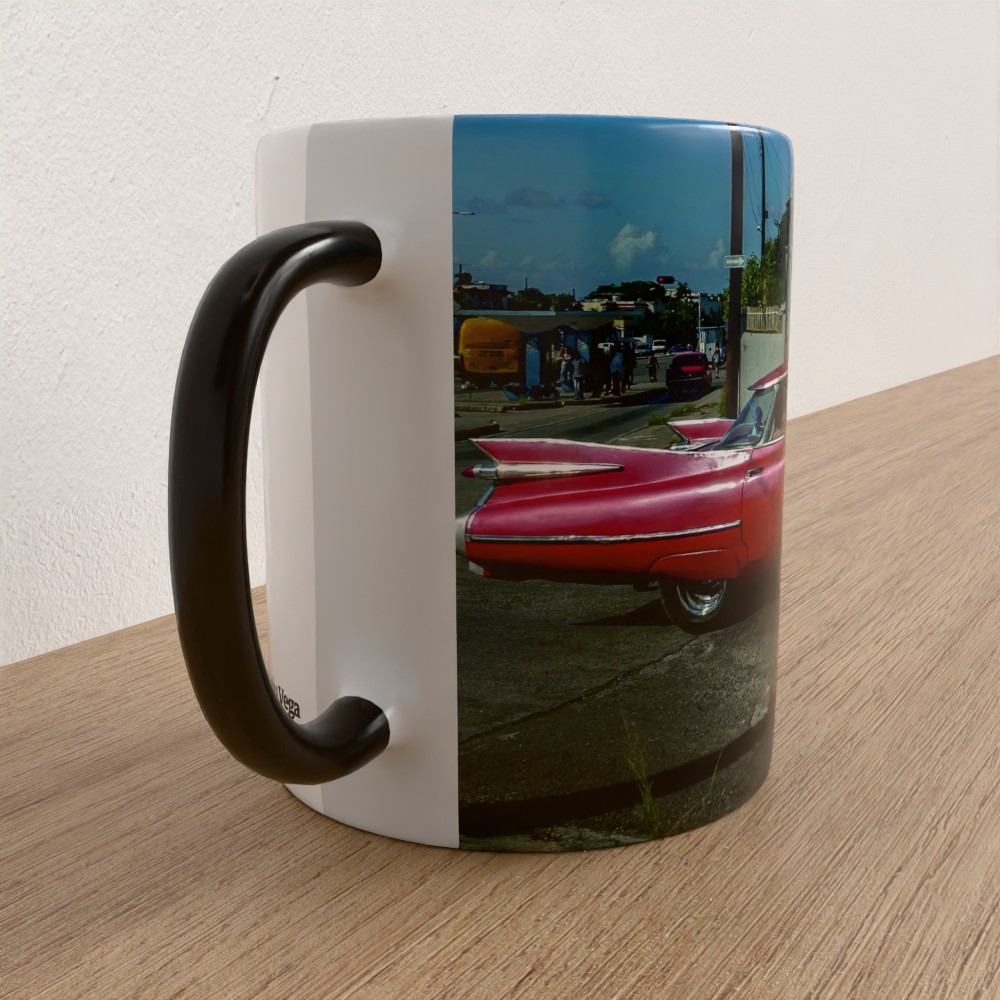 Taza con asa e interior de color Negro "Caddy 59" - Imagen 3