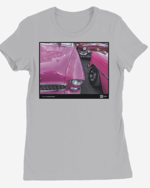 Camiseta Mujer de color Gris Claro "Pink Flamingo"
