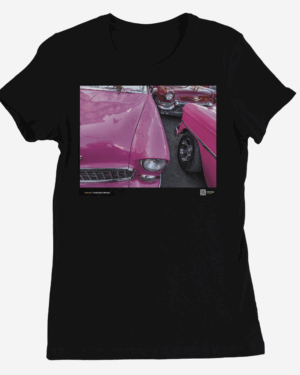 Camiseta Mujer de color Negro "Pink Flamingo"