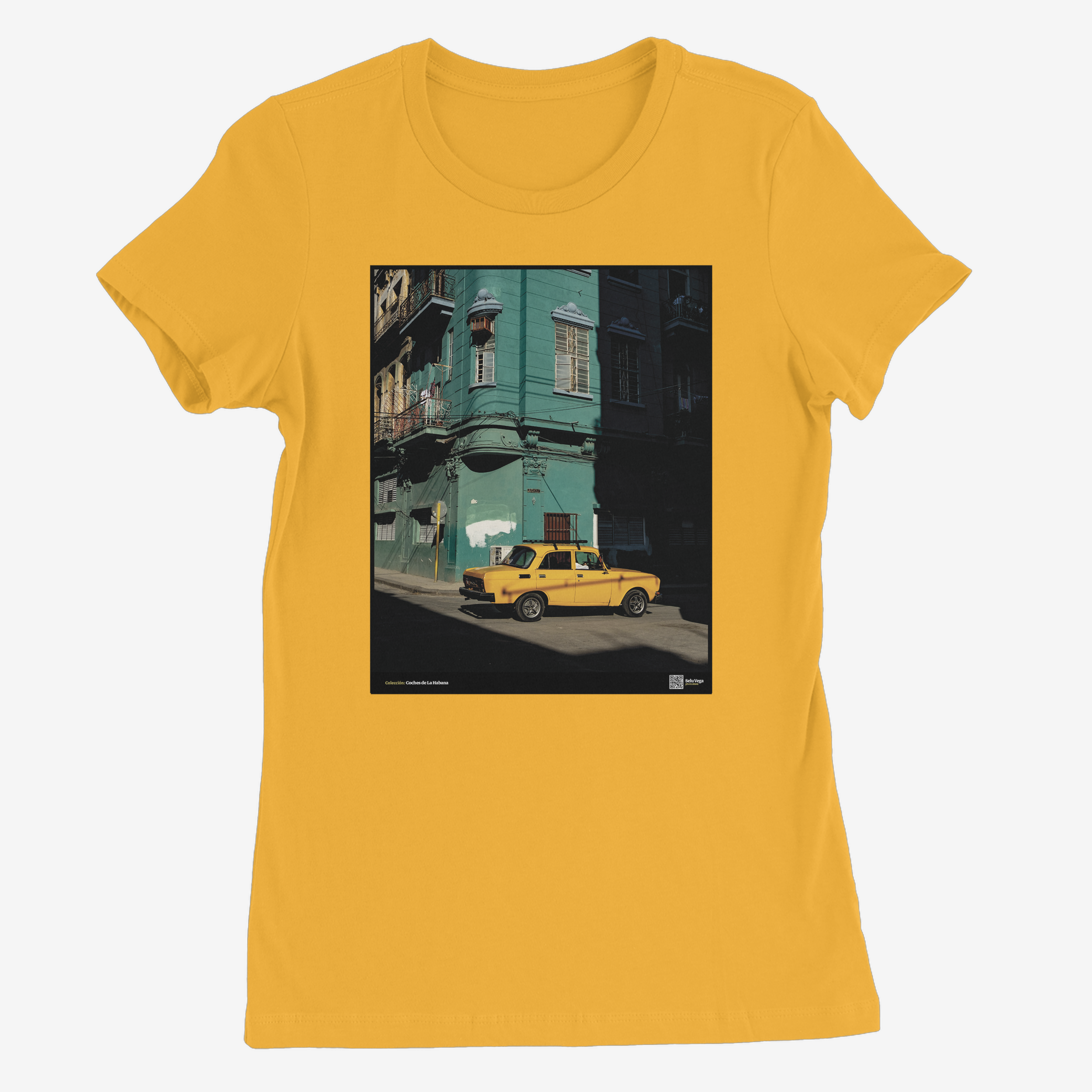 Camiseta Mujer de color Amarillo "Moskvich"