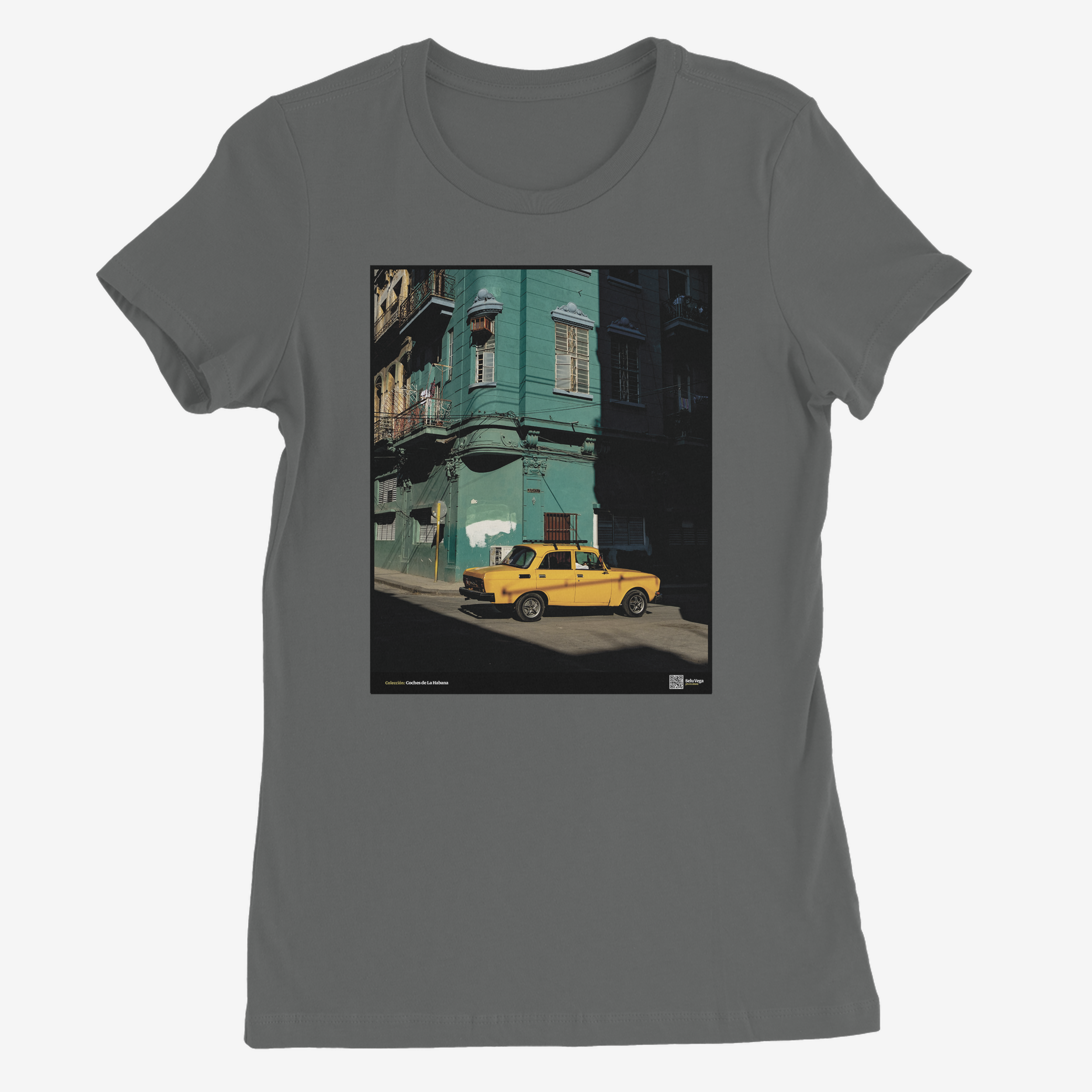Camiseta Mujer de color Gris Oscuro "Moskvich"
