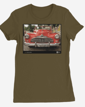 Camiseta Mujer de color Verde Militar "Boca Ballena"