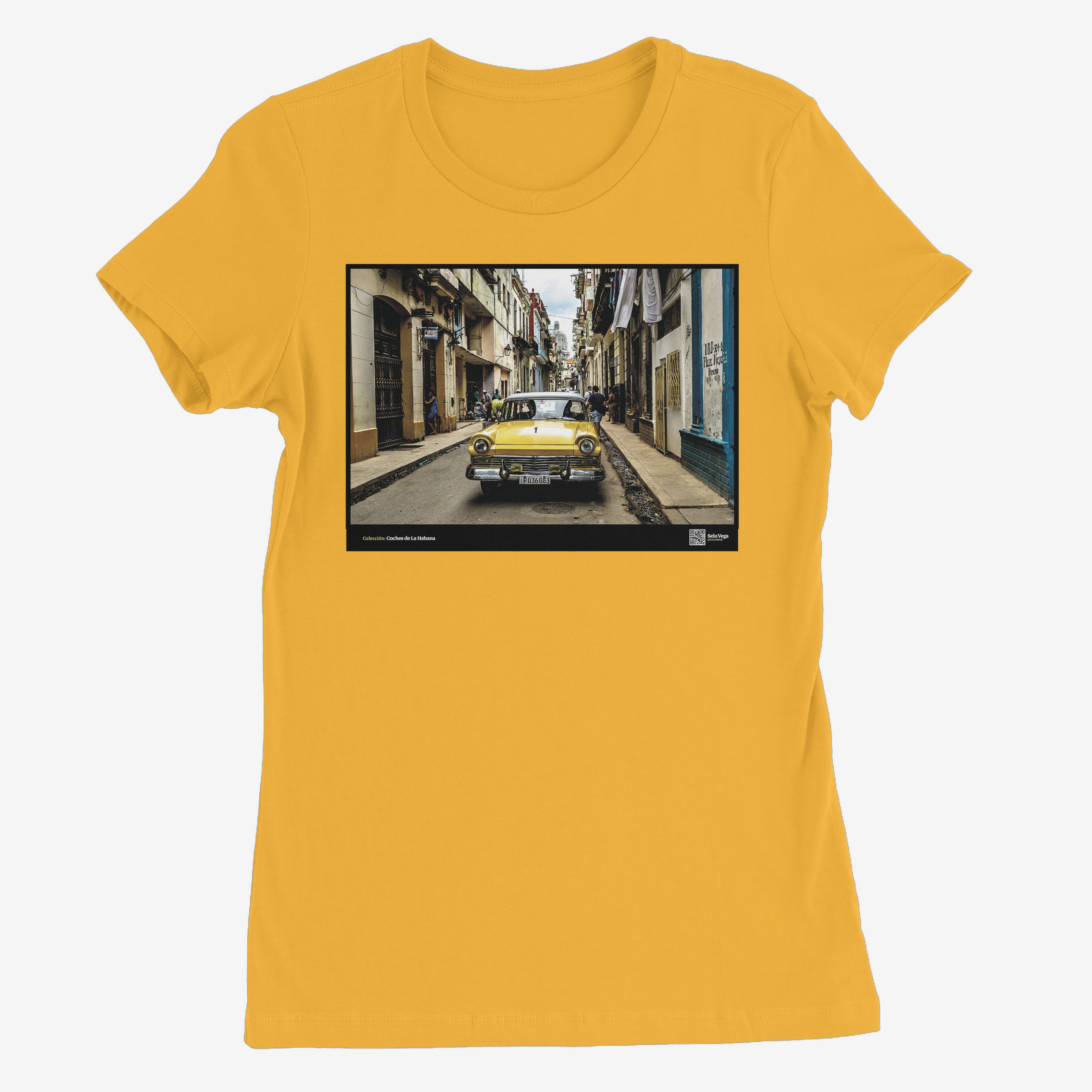 Camiseta Mujer de color Amarillo "Custom 300"