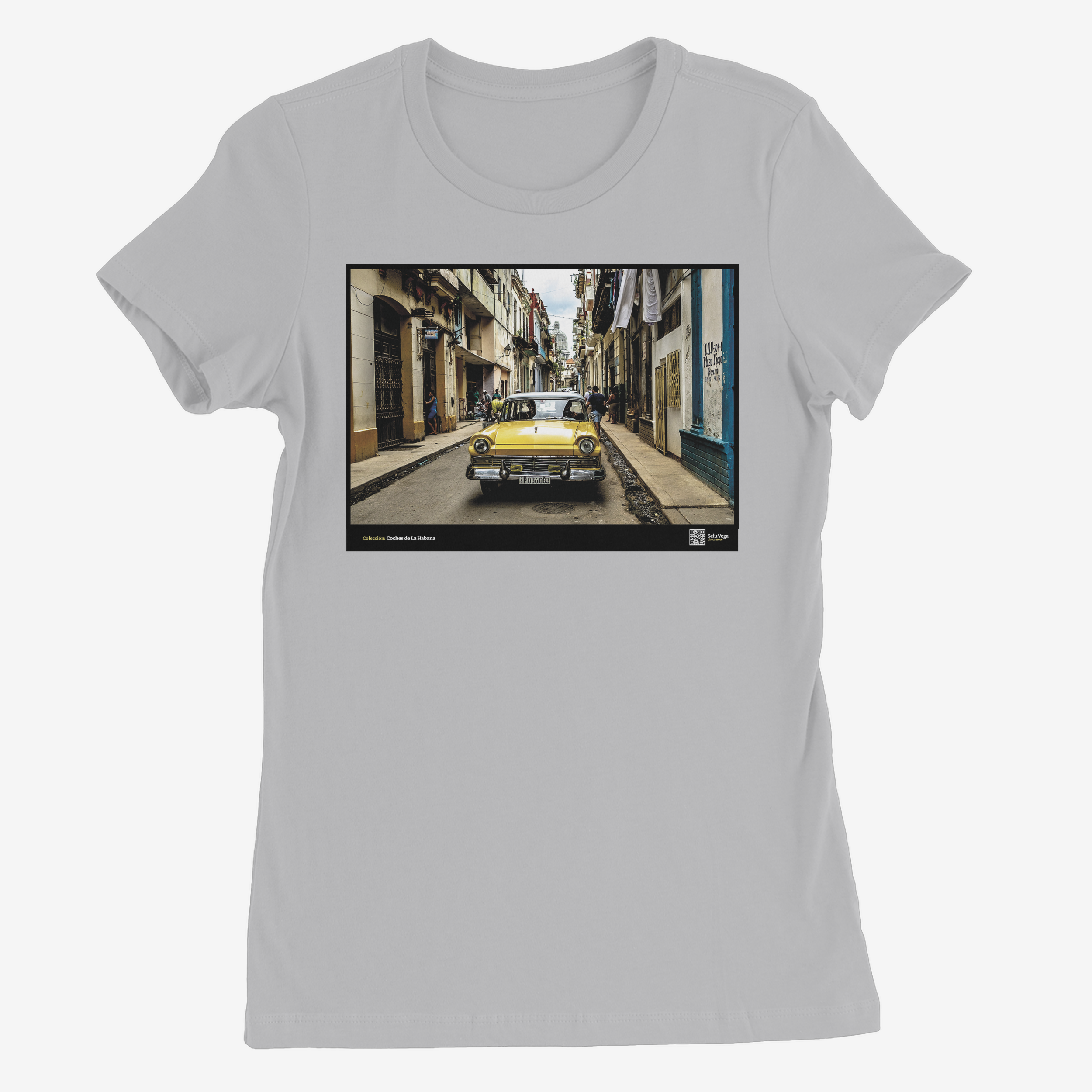 Camiseta Mujer de color Gris Claro "Custom 300"