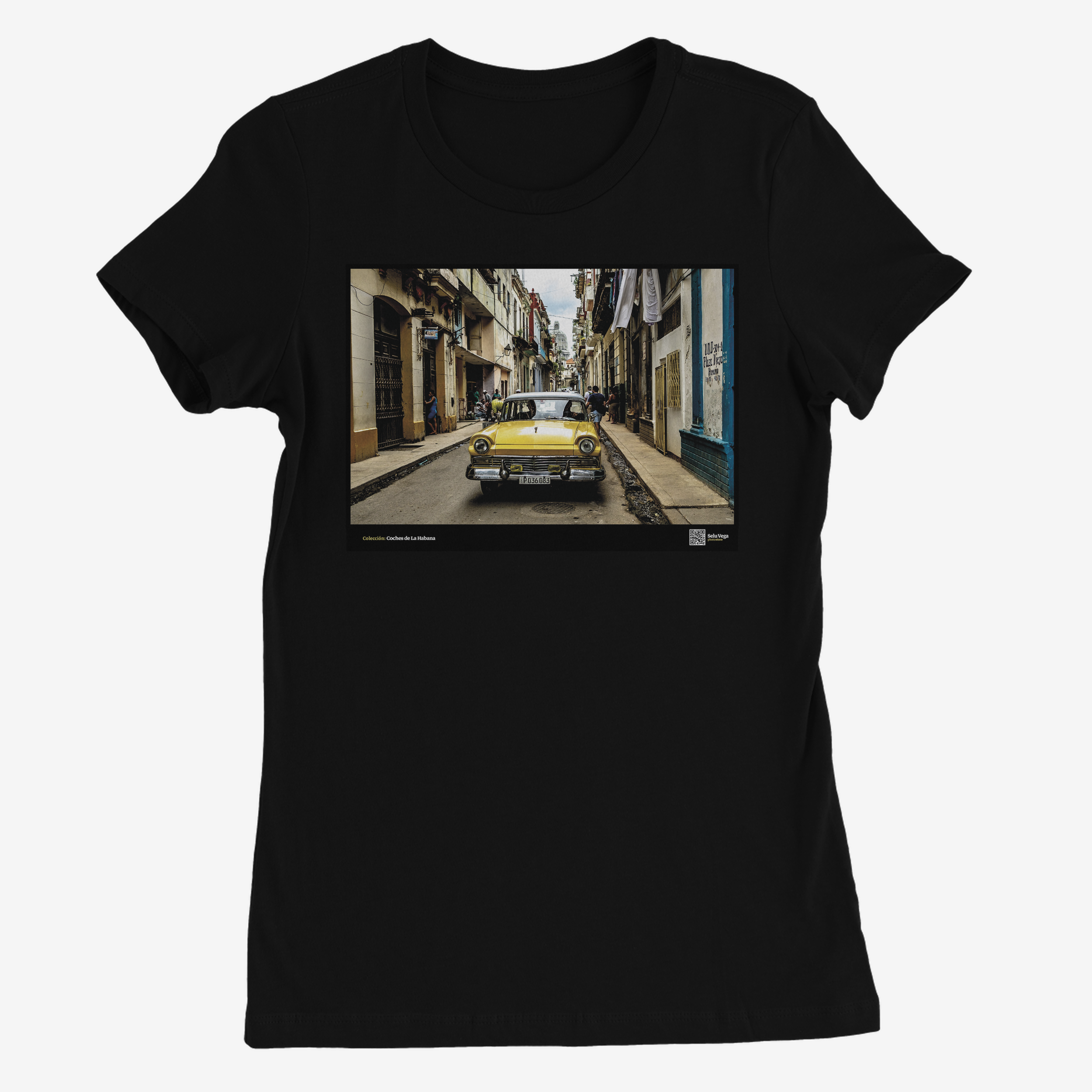 Camiseta Mujer de color Negro "Custom 300"
