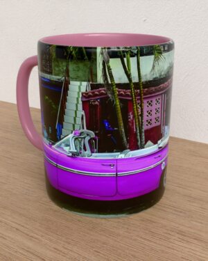 Taza con asa e interior de color Rosa "Impala Side"